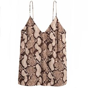 H&M Snakeskin Camisole Top